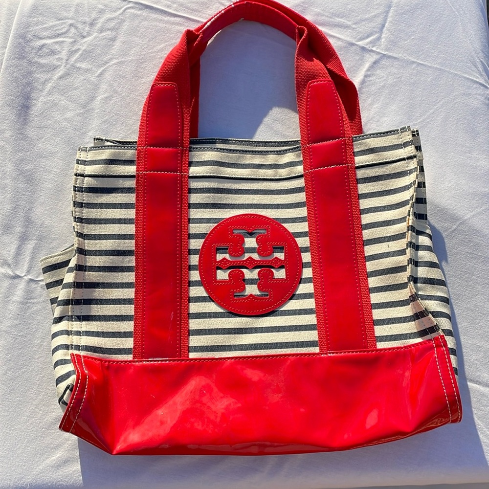 Tory Burch striped tote